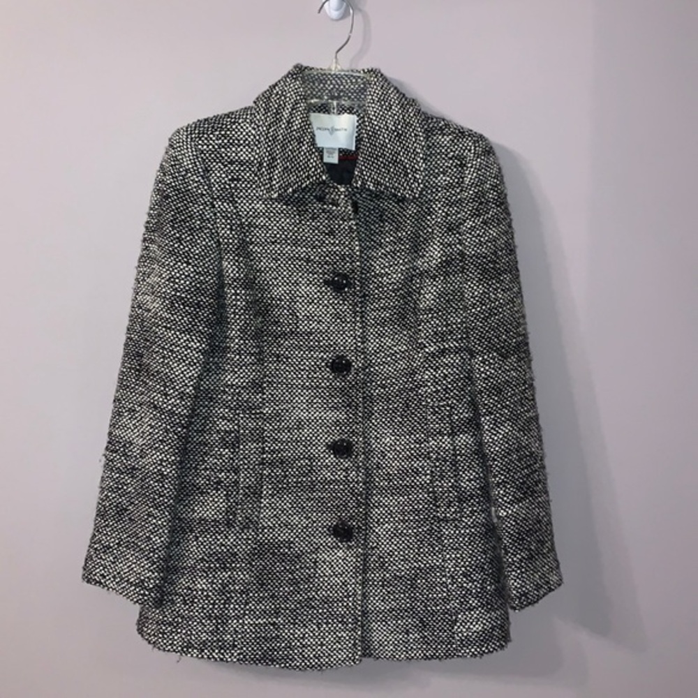 Black and white pea coat size Small Jaclyn smith
